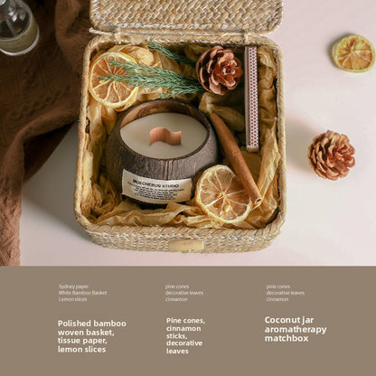 Handmade Coconut Shell Scented Candle