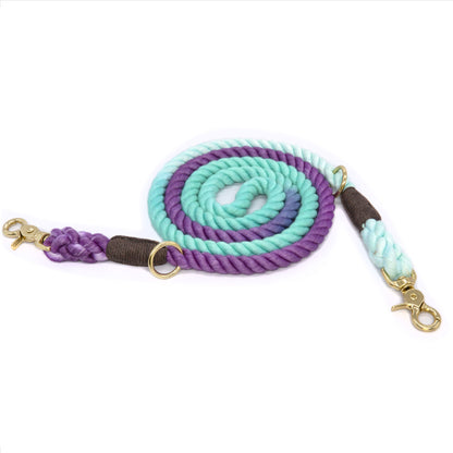 Handmade Cotton Braided Dog Leash with Copper Hook