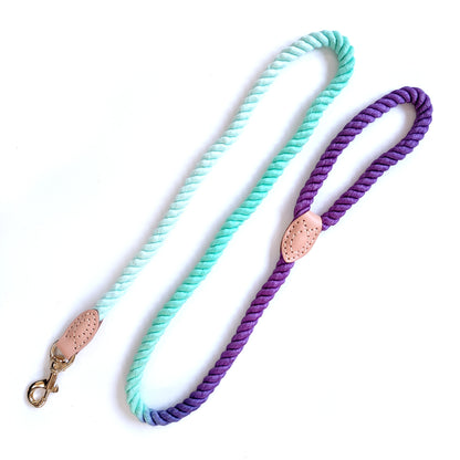 Handmade Cotton Braided Dog Leash with Copper Hook
