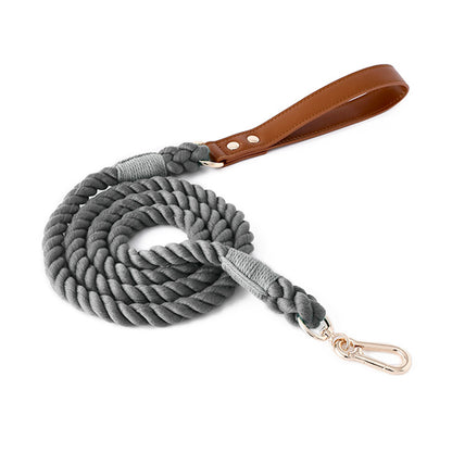 Handmade Cotton Dog Collar and Leash Set