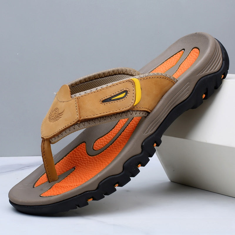 Handmade Cowhide Leather Flip Flop Sandals