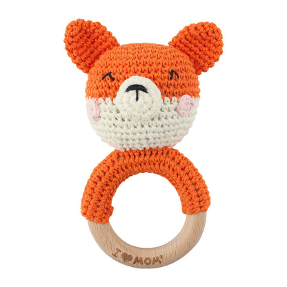 Handmade Crochet Animal Baby Rattle Teether