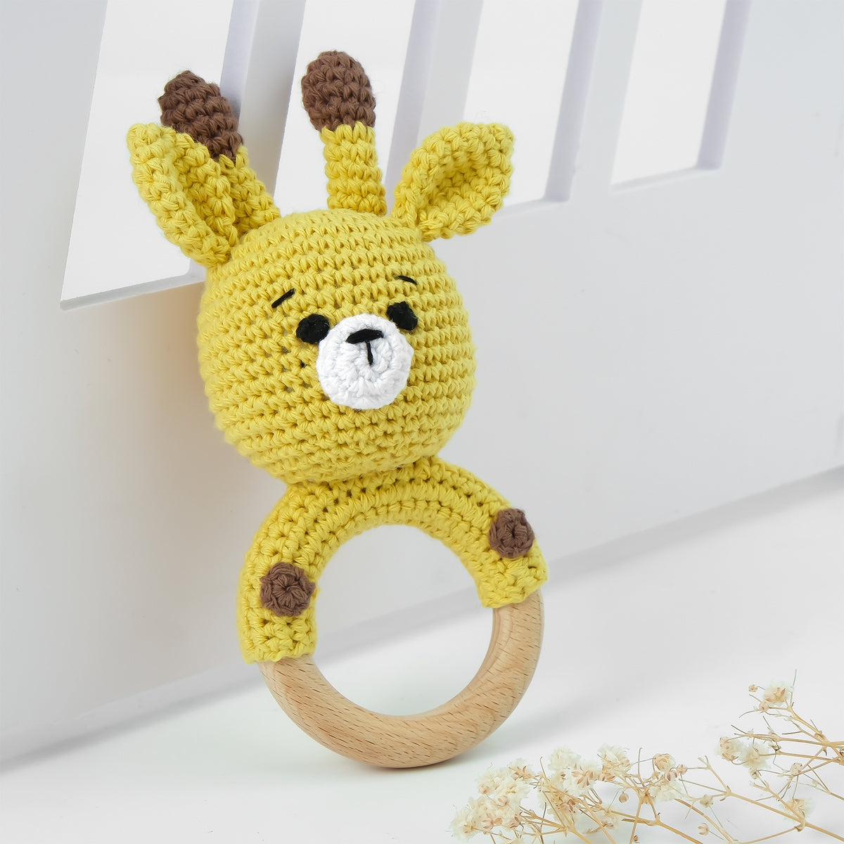Handmade Crochet Animal Baby Rattle Teether