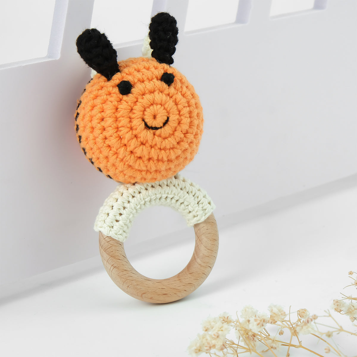 Handmade Crochet Animal Baby Rattle Teether