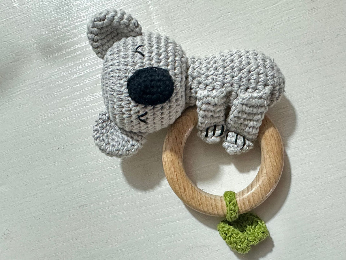 Handmade Crochet Animal Baby Rattle Teether