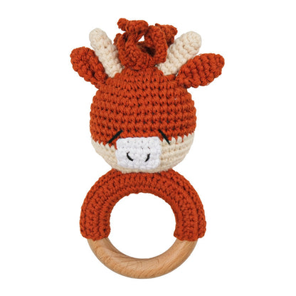 Handmade Crochet Animal Baby Rattle Teether