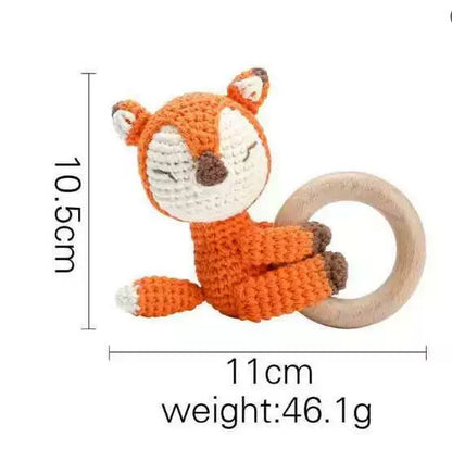 Handmade Crochet Animal Baby Rattle Teether