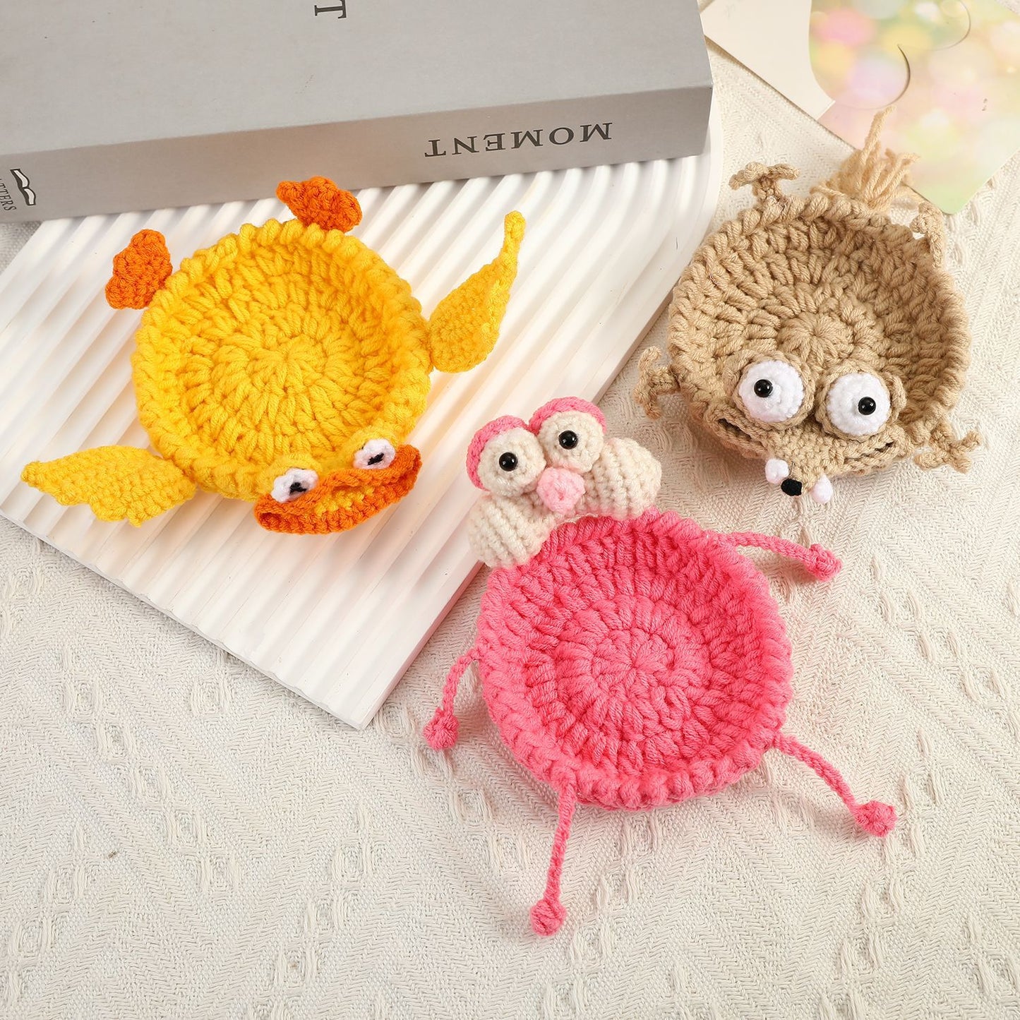 Handmade Crochet Animal Coasters