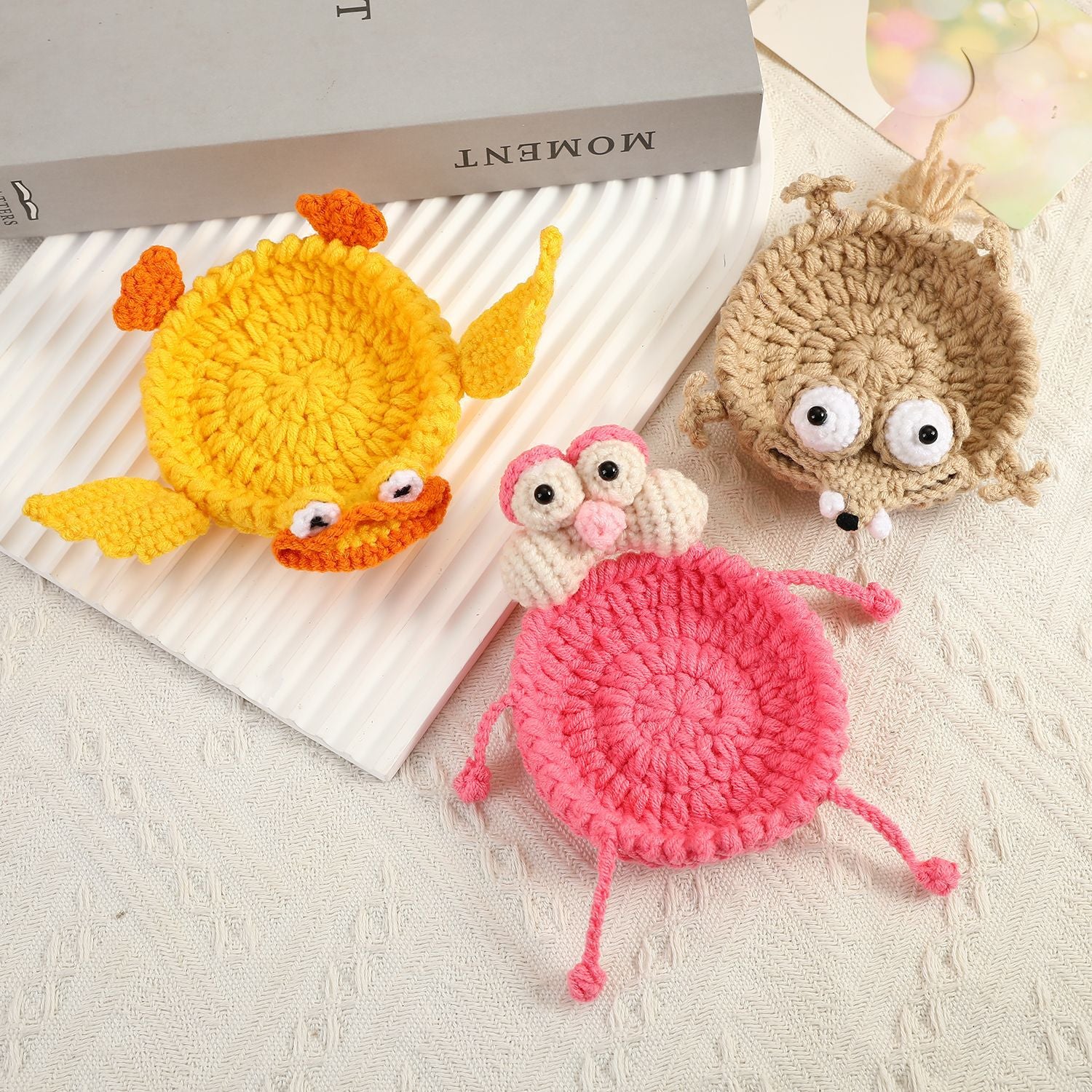 Handmade Crochet Animal Coasters