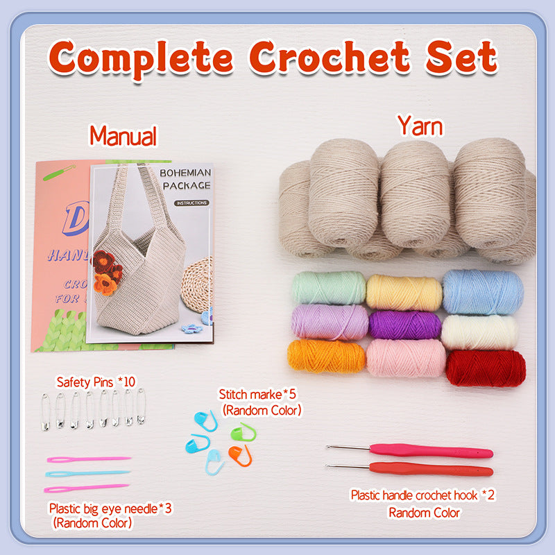 Handmade Crochet Bohemian Bag Kit