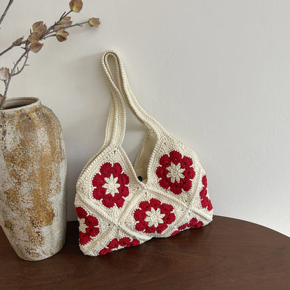 Handmade Crochet Cotton Rope Shoulder Bag