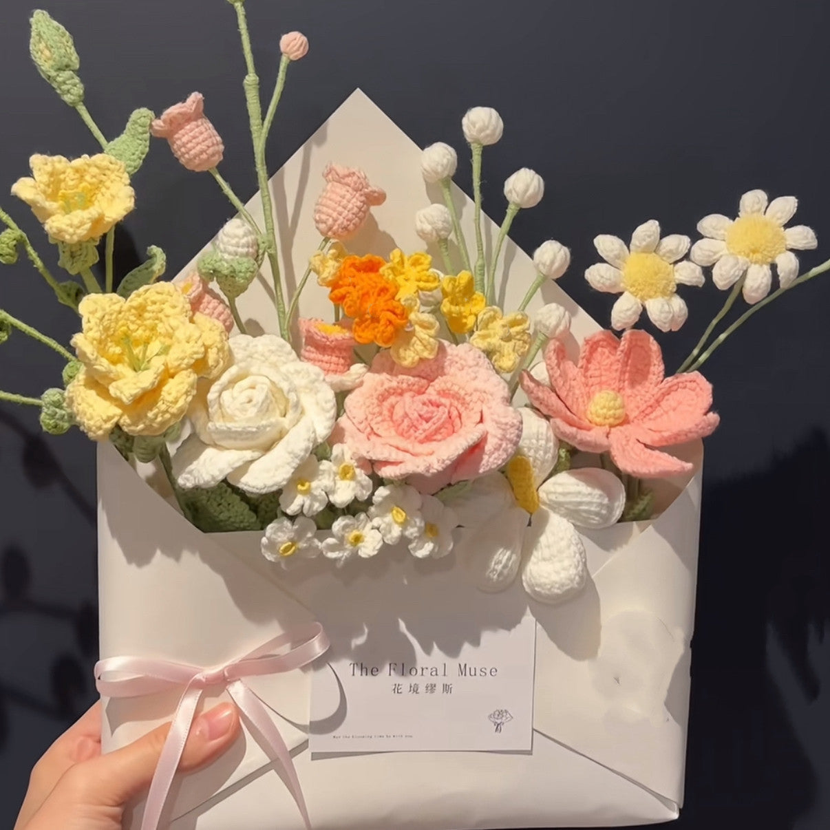 Handmade Crochet Floral Bouquet DIY Craft Kit