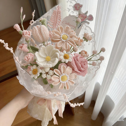 Handmade Crochet Floral Bouquet DIY Craft Kit