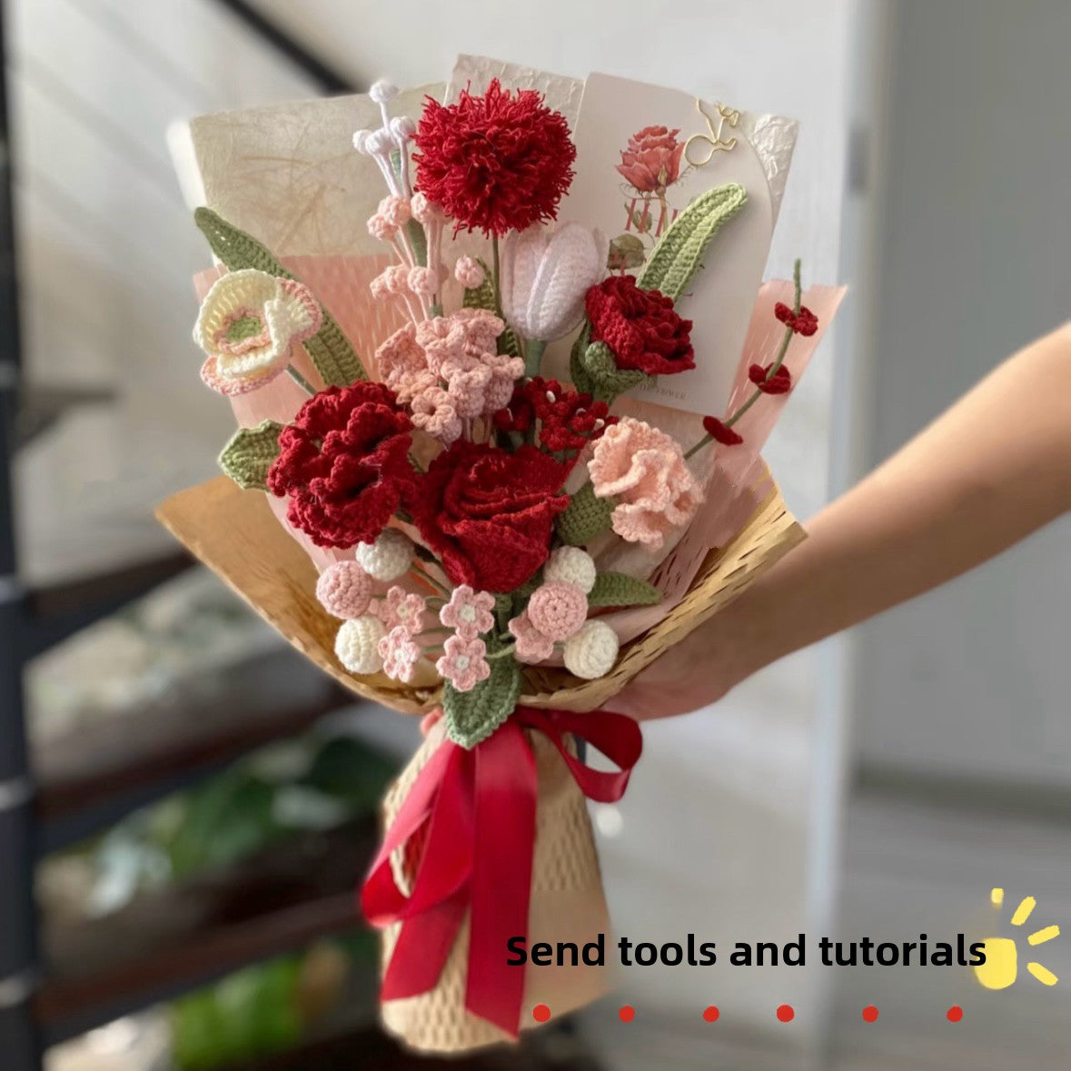 Handmade Crochet Floral Bouquet DIY Craft Kit