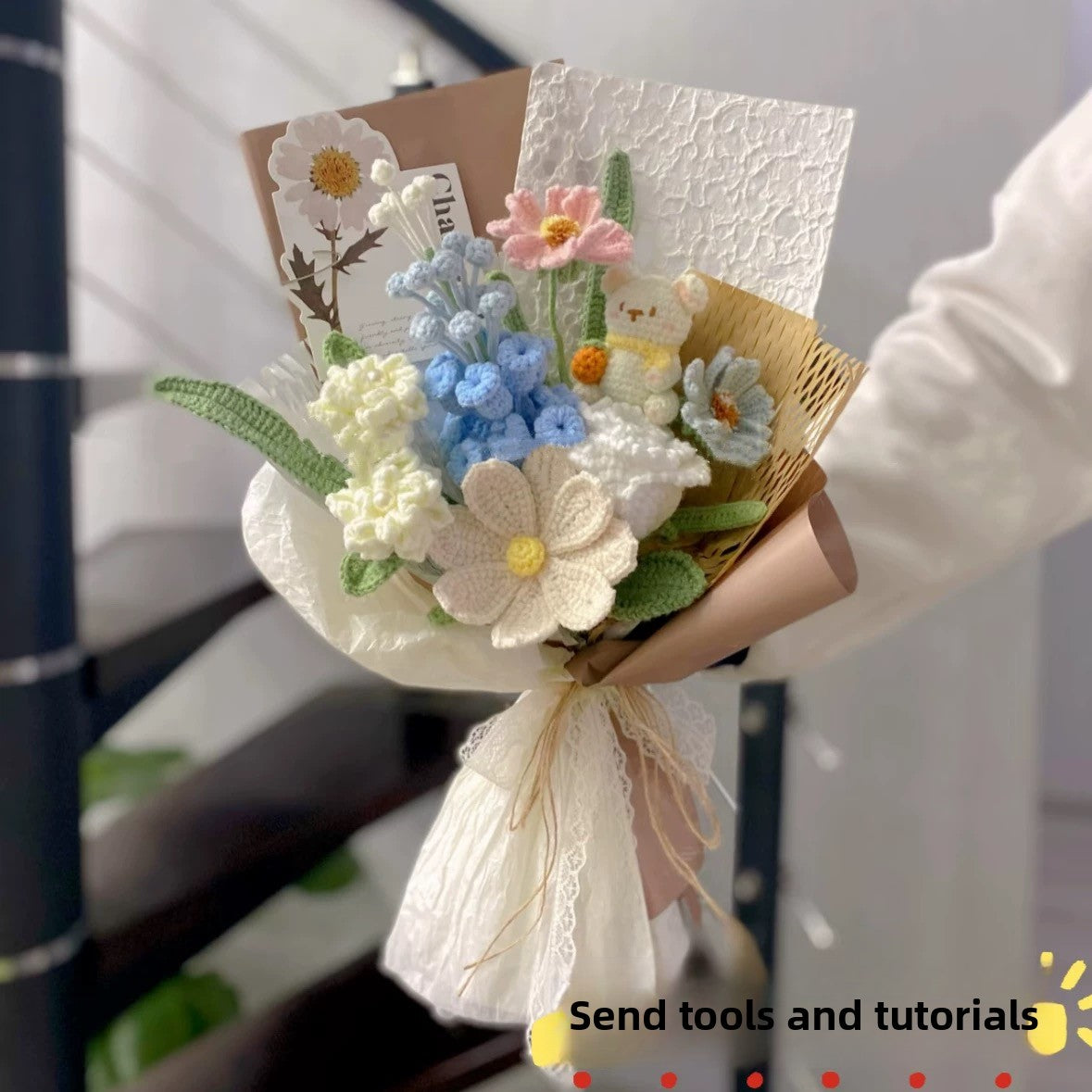 Handmade Crochet Floral Bouquet DIY Craft Kit