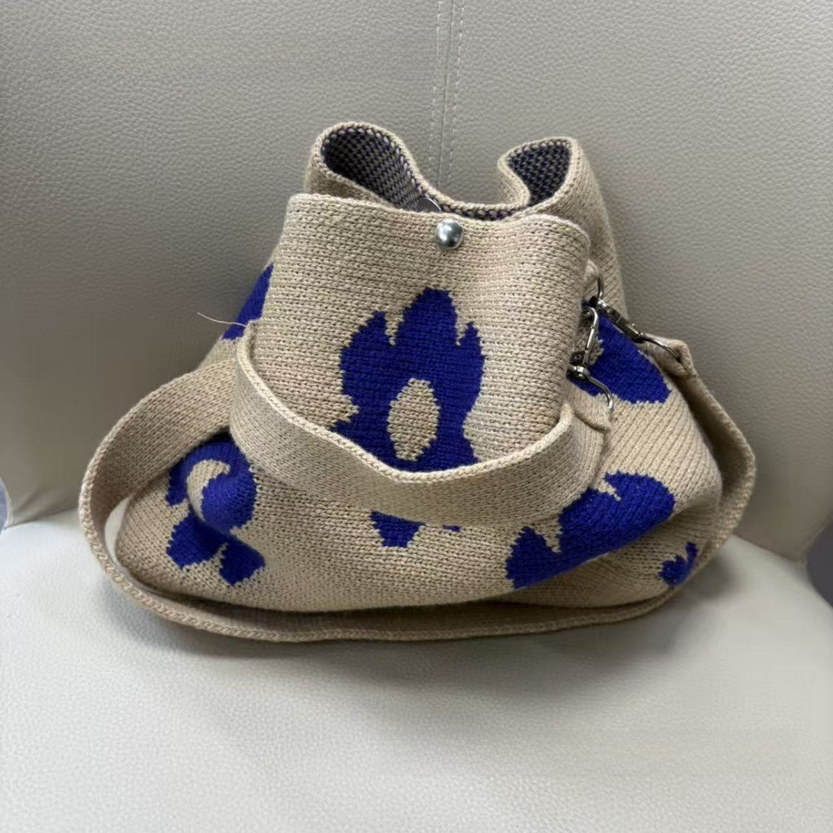 Handmade Crochet Flower Bag with Tassels