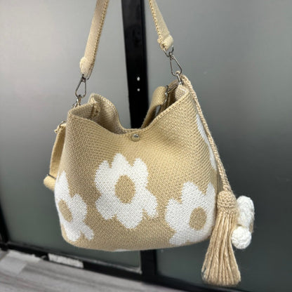 Handmade Crochet Flower Crossbody Bag