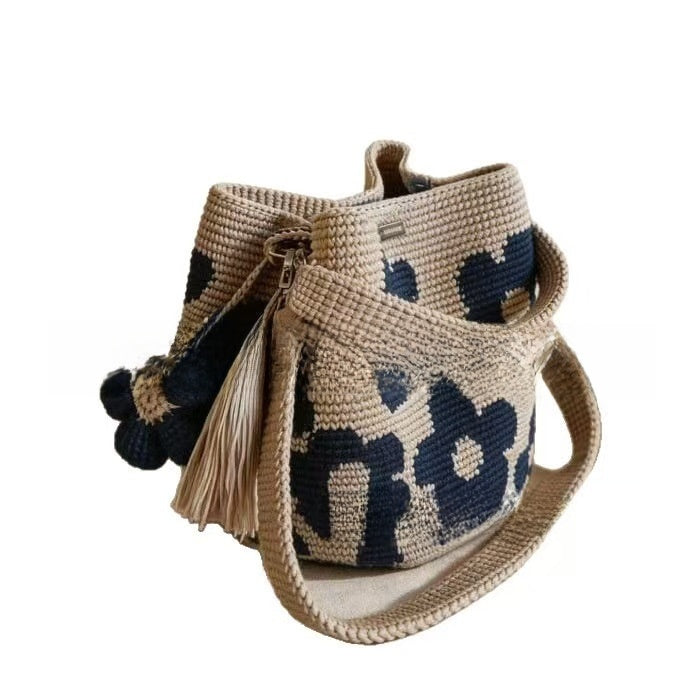 Handmade Crochet Flower Tote Bag