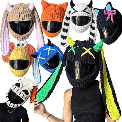 Handmade Crochet Motorcycle Helmet Cover