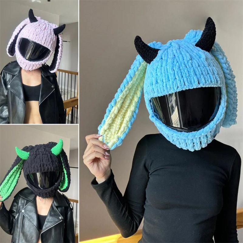 Handmade Crochet Motorcycle Helmet Cover