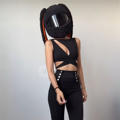 Handmade Crochet Motorcycle Helmet Cover