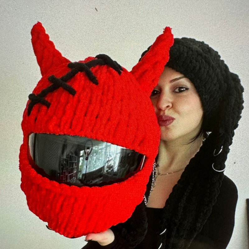 Handmade Crochet Motorcycle Helmet Cover