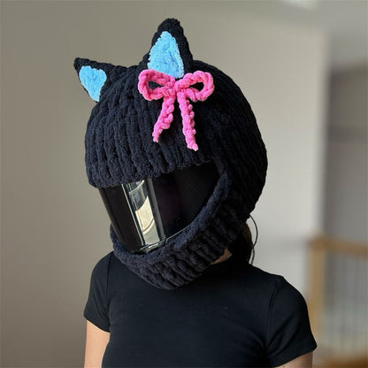 Handmade Crochet Motorcycle Helmet Cover