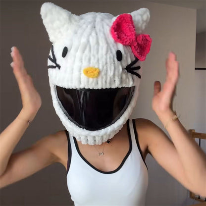 Handmade Crochet Motorcycle Helmet Cover