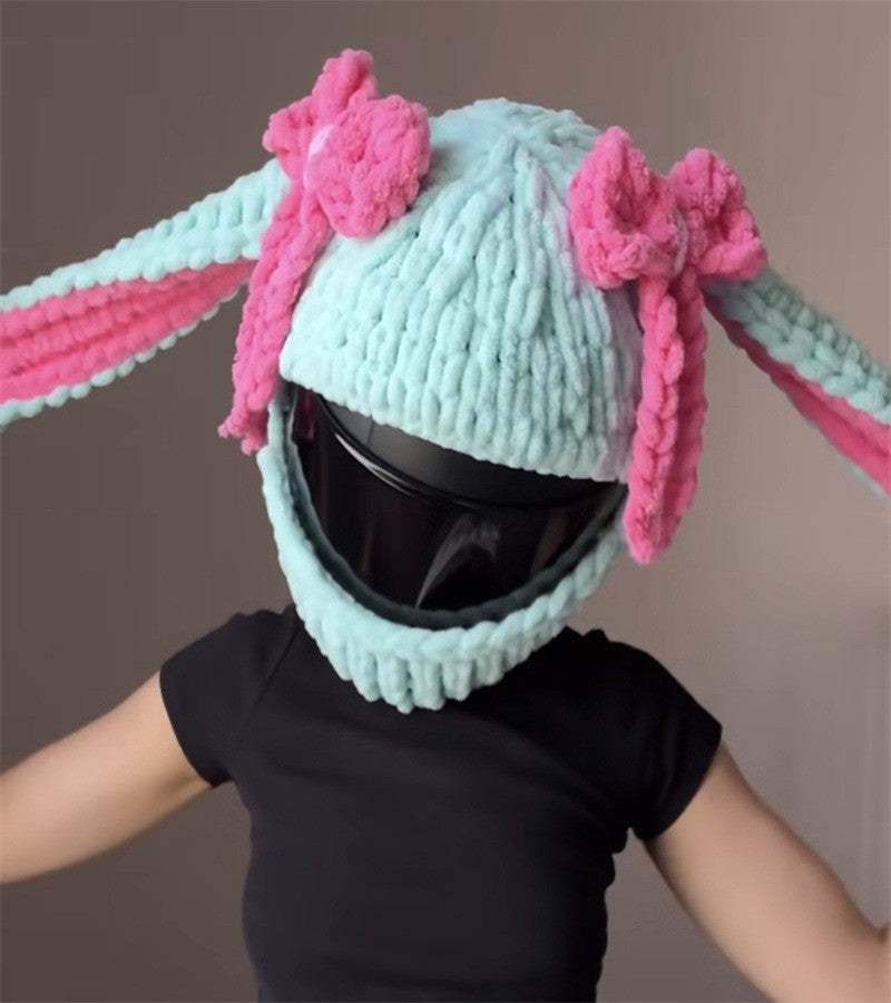 Handmade Crochet Motorcycle Helmet Cover