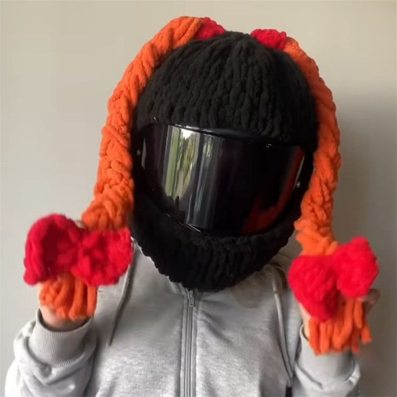 Handmade Crochet Motorcycle Helmet Cover