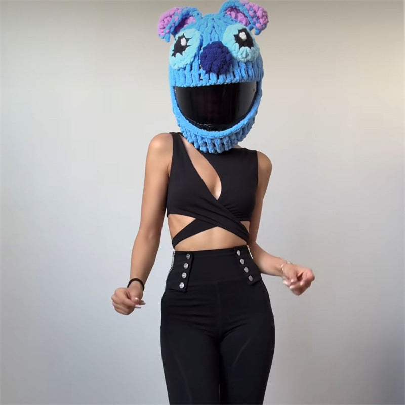 Handmade Crochet Motorcycle Helmet Cover