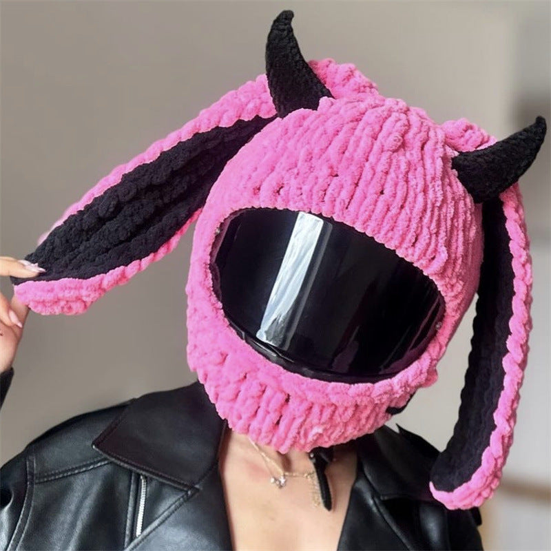 Handmade Crochet Motorcycle Helmet Cover