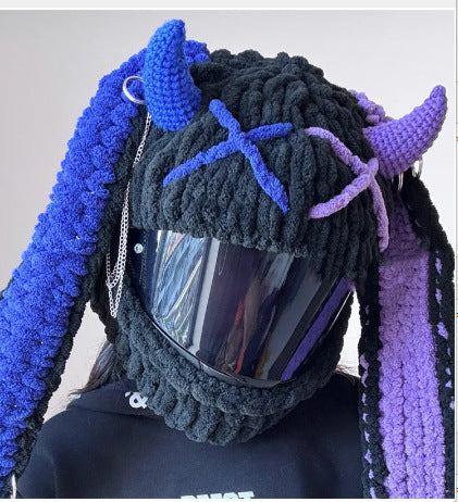 Handmade Crochet Motorcycle Helmet Cover