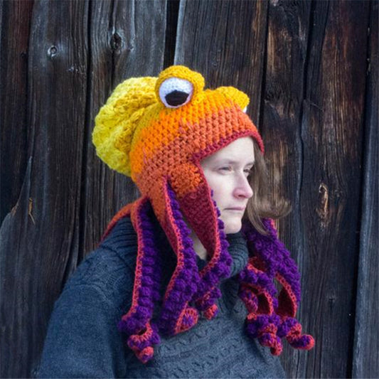 Handmade Crochet Octopus Beanie Hat