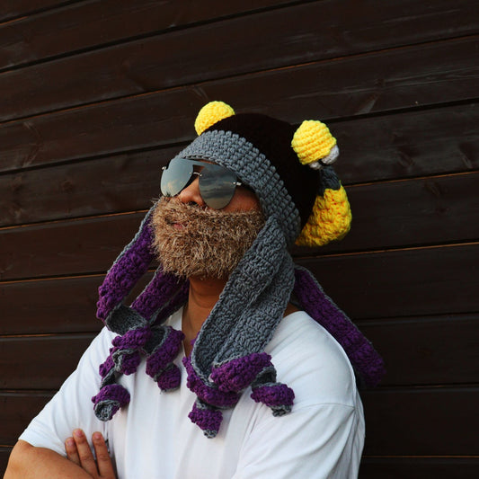 Handmade Crochet Octopus Beanie Hat