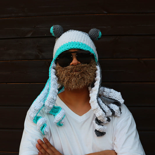 Handmade Crochet Octopus Beanie Hat