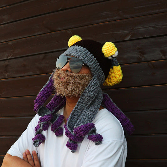 Handmade Crochet Octopus Beanie Hat