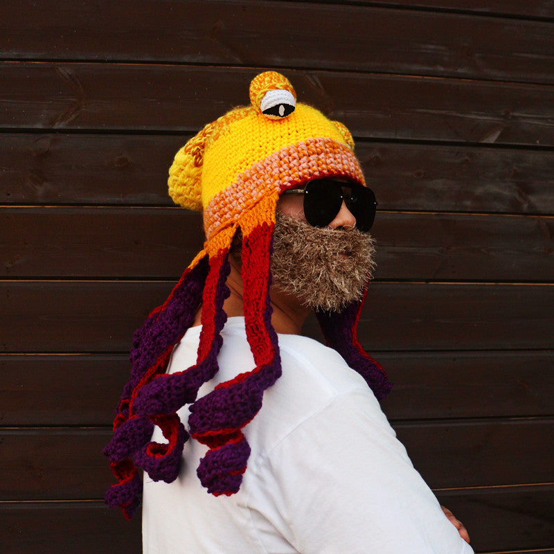 Handmade Crochet Octopus Beanie Hat