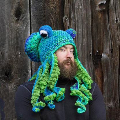 Handmade Crochet Octopus Beanie Hat