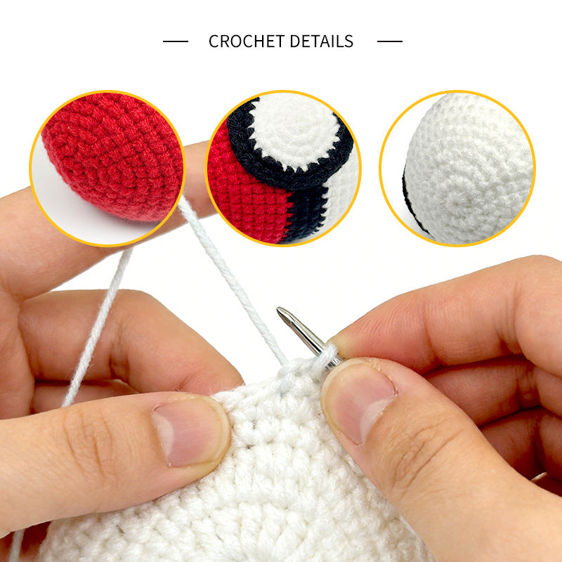 Handmade Crochet Plush Ball Keychain