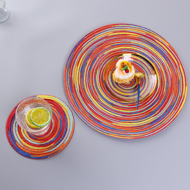 Handmade dinner plate mat