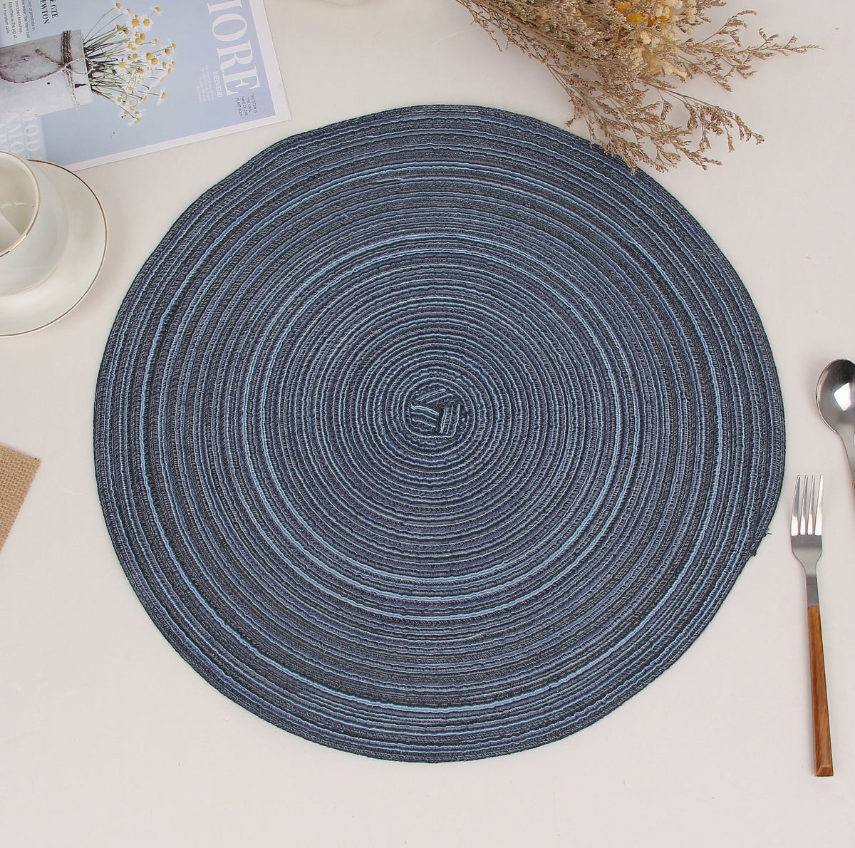 Handmade dinner plate mat