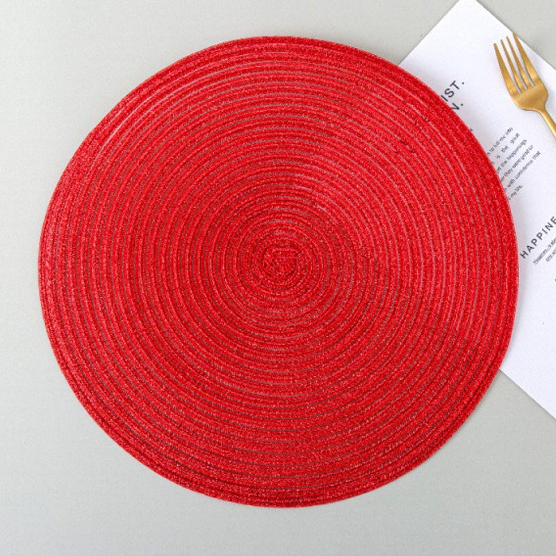 Handmade dinner plate mat