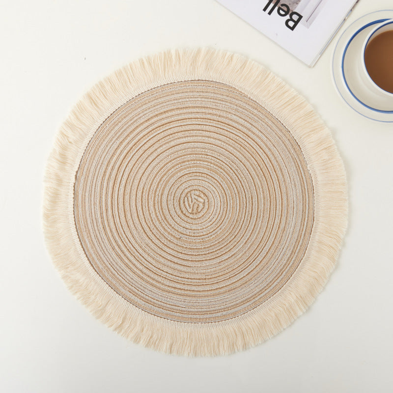 Handmade dinner plate mat