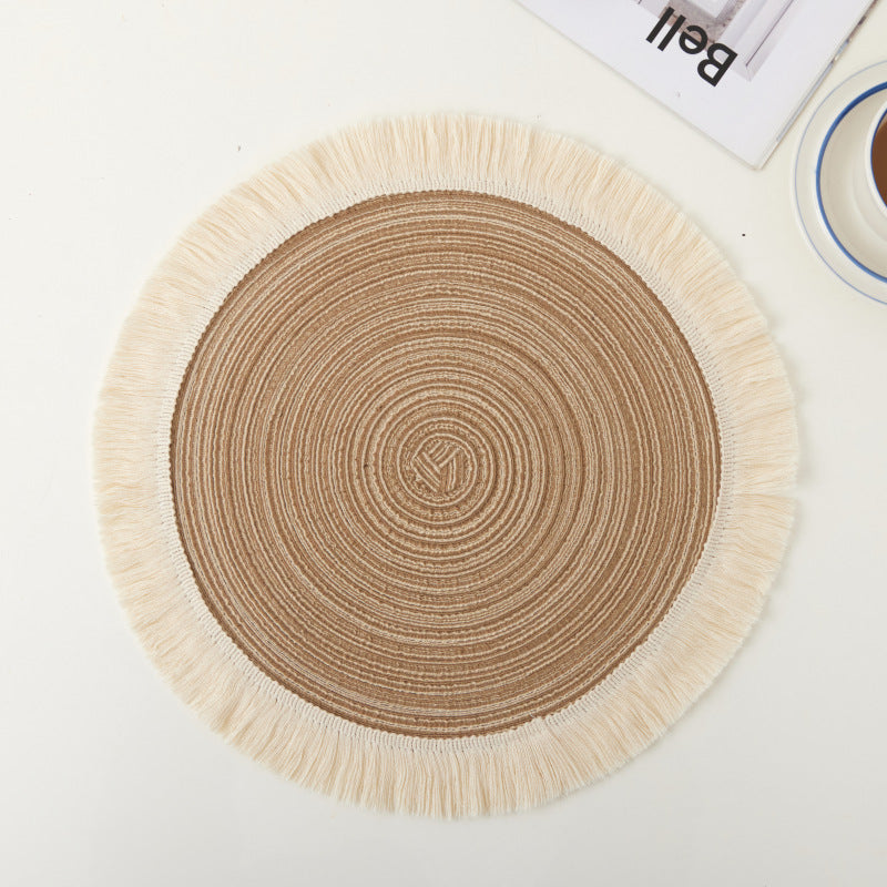 Handmade dinner plate mat