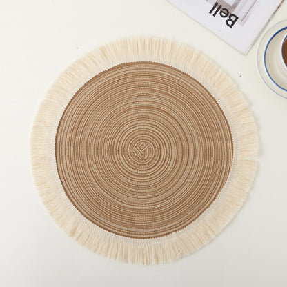 Handmade dinner plate mat