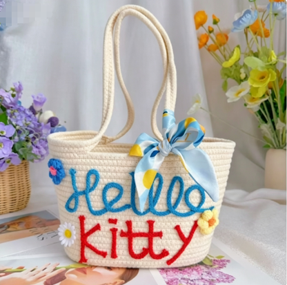Handmade DIY Straw Tote Bag