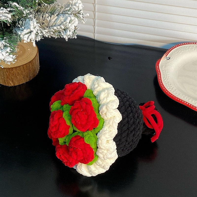 Handmade DIY woven rose bouquet
