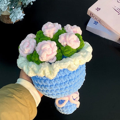 Handmade DIY woven rose bouquet