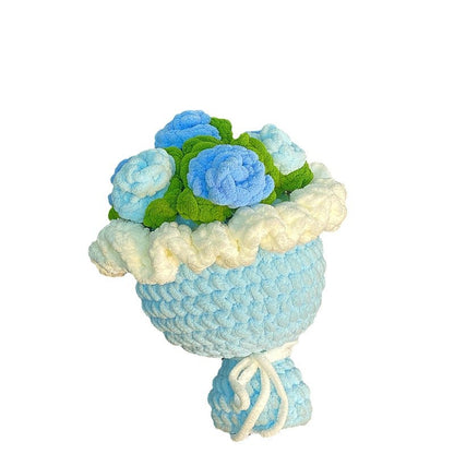 Handmade DIY woven rose bouquet